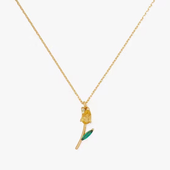 kate spade Jewelry - Kate Spade Greenhouse Tulip Mini Pendant yellow